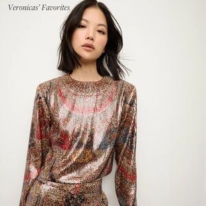 Veronica Beard Kippa Sequin Top